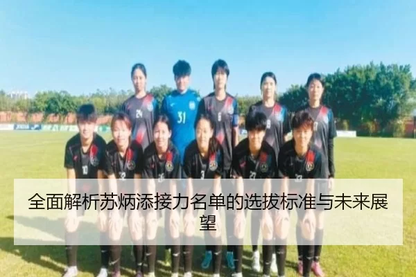 全面解析苏炳添接力名单的选拔标准与未来展望